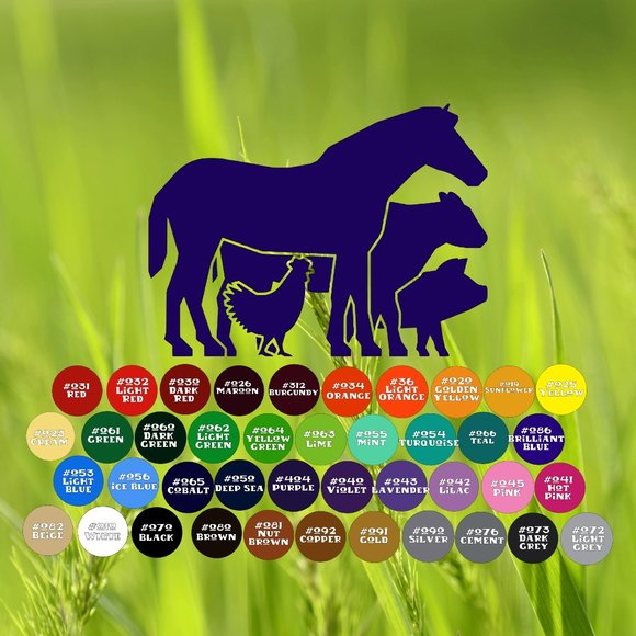 7-9" FARM ANIMAL VINYL DECAL - Picture 1 of 9